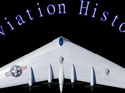 XB 35 Flying Wing experimental Bomber 3D model