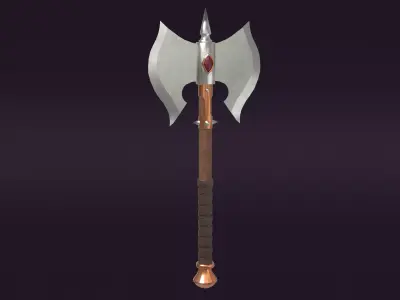 Double Edged Axe Low-poly 3D model