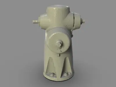 Yellow Fire Hydrant 2 3D model