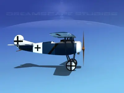 Fokker DVIII V03 3D model