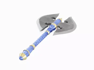 Stylized War Axe 05 Low-poly 3D model