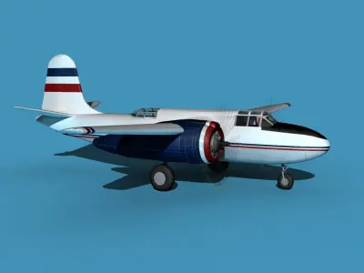 Douglas A-20G Havoc Civil Version V02 3D model