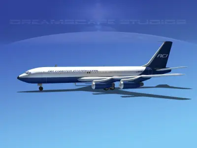 Boeing 707 Air Charter Intl 3D model