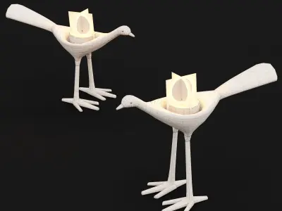 Candlestick set 10 3D model