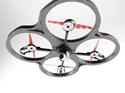 Drone Quadcopter Highpoly Ultra Realistic Low-poly 3D model