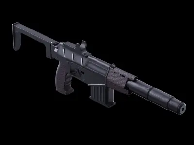 Ass Valt Gun Low-poly 3D model