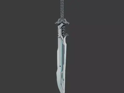 Sapphire Cleaver 3D model
