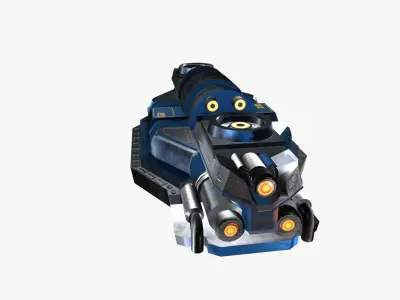 SCI-FI Motor Shield ship space Low-poly 3D model