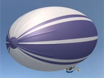 Blimp hot air balloon 3D model