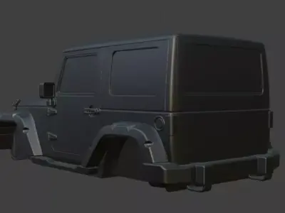 Black jeep body 3D model