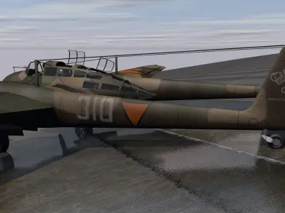 Fokker G-1 Faucher 3D model