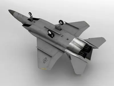 F-15C Eagle Military Jet Aircraft Low-poly 3D model