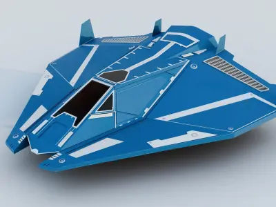 Sci-Fi Spaceship Low-poly 3D model