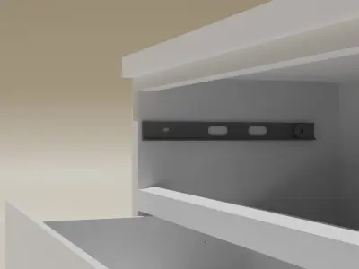 Modern chest of drawers 3d model low poly Free low-poly 3D model