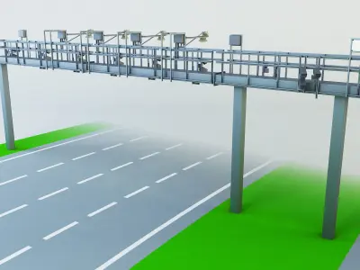 Multi lane free flow MLFF 3D model