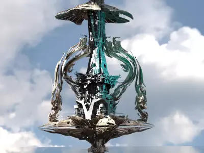 Tribal advanced City Cathedral 2 3D model