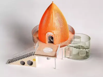 Futuristic Organic Space Playground and Modular Sci-Fi 3D model