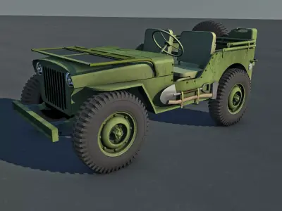 Jeep Willys Military Vehicle 3D model