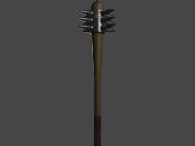 Baseball Bat with Spikes Weapon Low-poly 3D model