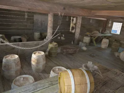 Wardroom pirate ship 3D model