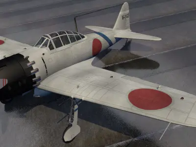 Mitsubishi A6M5 Zero - aka Zeke 3D model