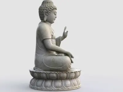 Buddha Statue 3D model 2