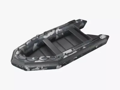 Inflatable Boat PBR Low-poly 3D model