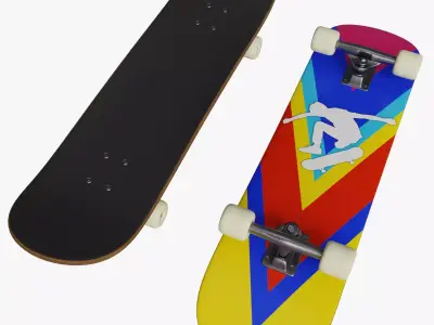 Skateboard Low-poly 3D model purchase