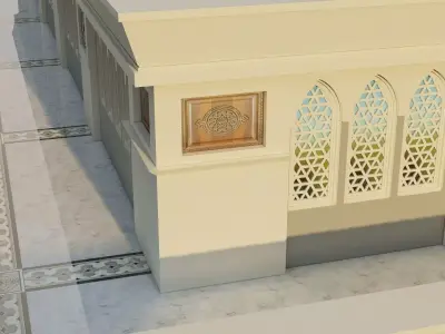 Madina Mosque Block 1 Low-poly 3D model