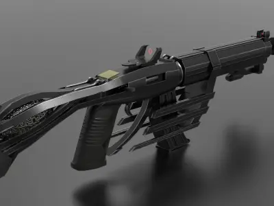Scifi Gun Fps - Tps Low-poly 3D model