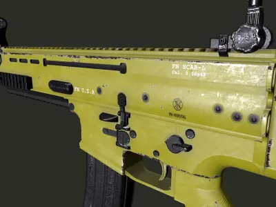 FN Scar L PBR Free low-poly 3D model