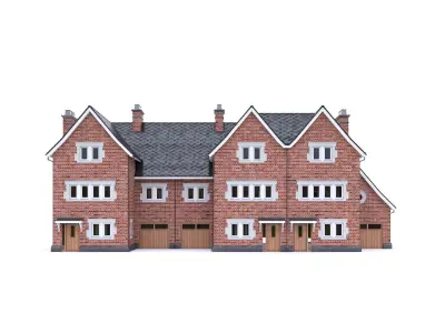 English Brick House 08 Low-poly 3D model