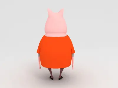 Pig Character Free 3D model