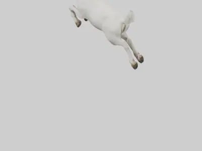 Goat hopping model Low-poly 3D model