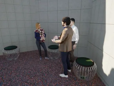 Grid Stool Free 3D print model