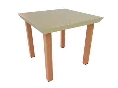 Outdoor Table Low-poly 3D model 8