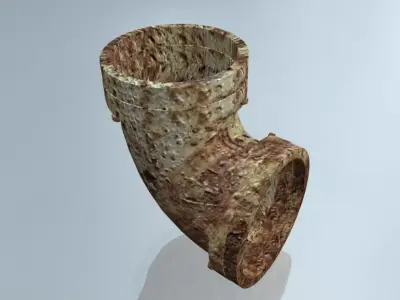 Rusted Pipe 006 3D model