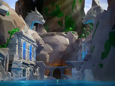 Fantasy Low-poly 3D model