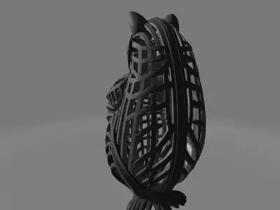 Raccoon Sculpture Hollow Lattice Design 3D model