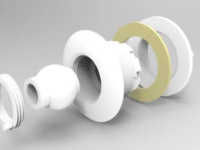 Pool plastic part - plastic inyection 3D model