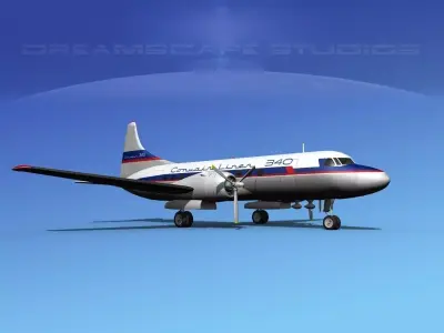Convair CV-340 Convair Liner 3D model