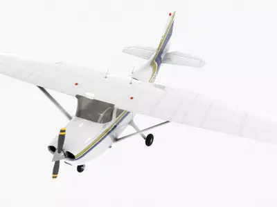 Cessna 172 Low-poly 3D model