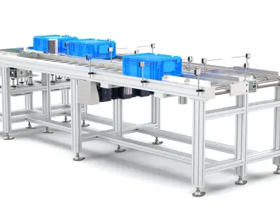 Horizontal Return Drum Line 3D model