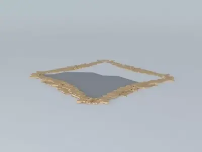 Mirror gold frame Free 3D model