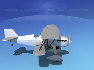 Curtiss P-6E Hawk V00 3D model