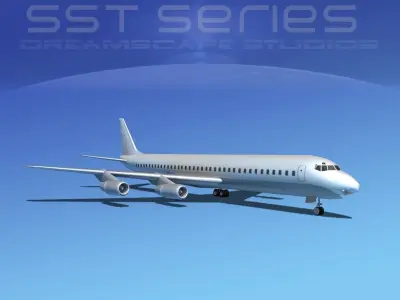 Douglas DC-8-61 LP SS 3D model