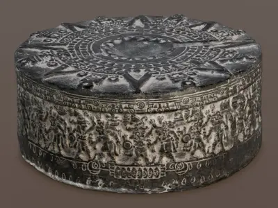 Stone Carving 3D Model Low-poly 3D model