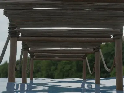 Bridge - Old Bridge - Game Ready - PBR 3D model