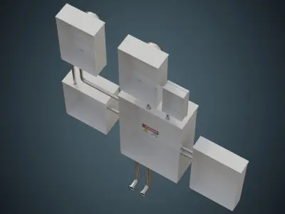 Utility Box 2A Low-poly 3D model