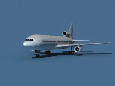 Lockheed L-1011-50 Unmarked 1 3D model